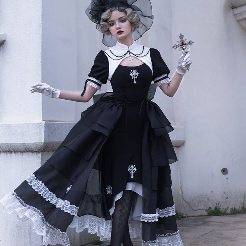 撮影会向き】ゴスロリ ドレス ワンピース 豪華 ゴシック ツーピース