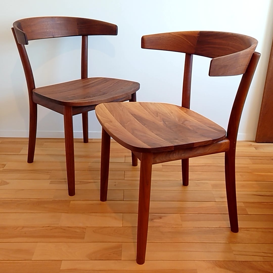 無印良品 REAL FURNITURE ウォールナット無垢材チェア 深澤直人 ①