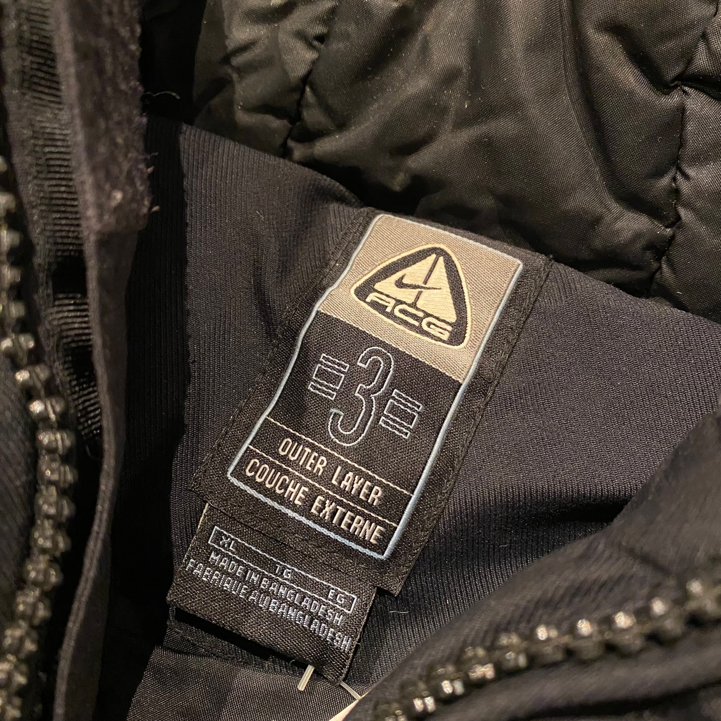 90's NIKE ACG Outer Layer 3 Down Jacket Black XL / ナイキACG