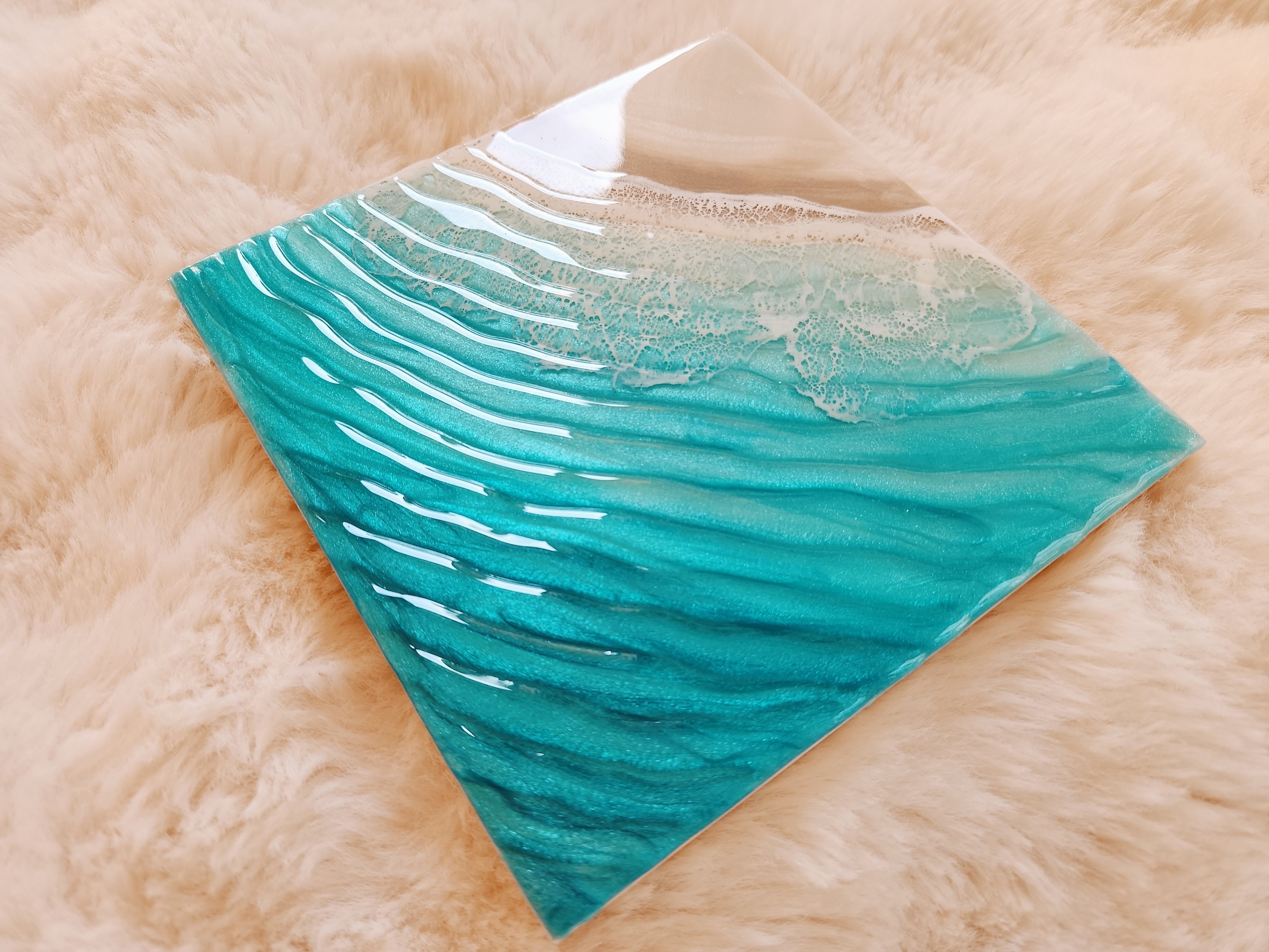 454.オーシャンレジンアート 波紋アート 15㎝パネル | Leaf Edgez