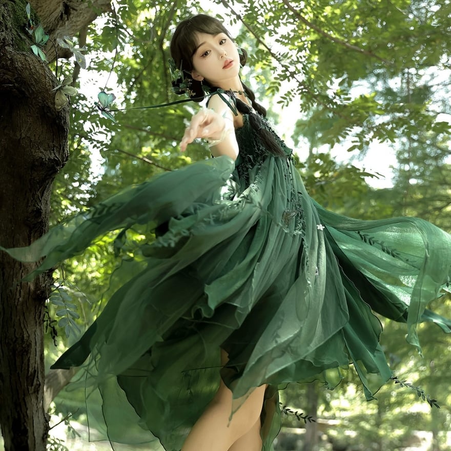 ゴスロリ通販 With U 中華ロリィタ ドレス チャイナ風 フォレスト