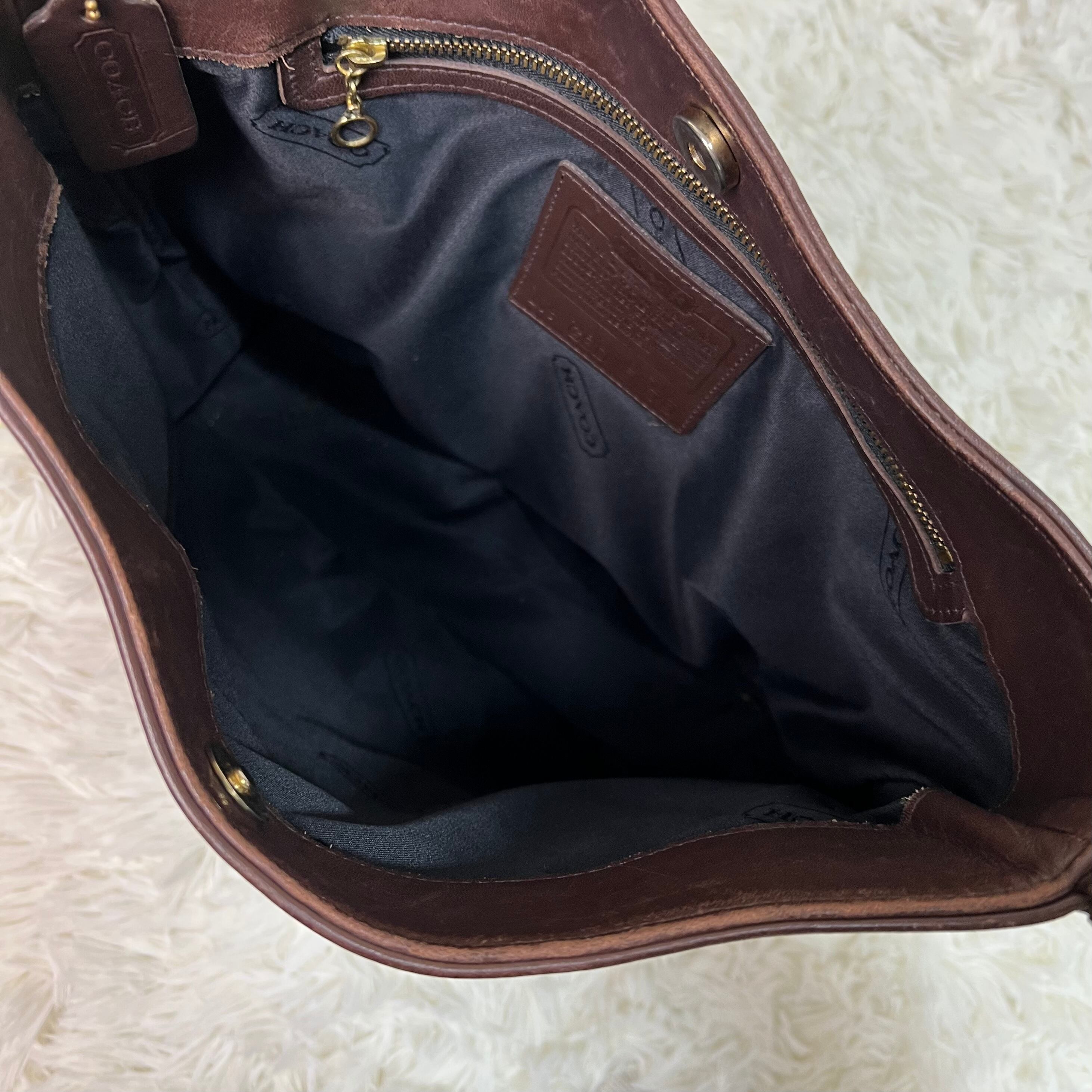 オールドコーチ バケツ型トートバッグ ショルダーバッグ 茶 ブラウン