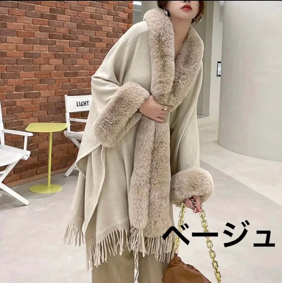 ふわふわファー ケープコート ❤︎ ポンチョ ロングコート | * ੈ