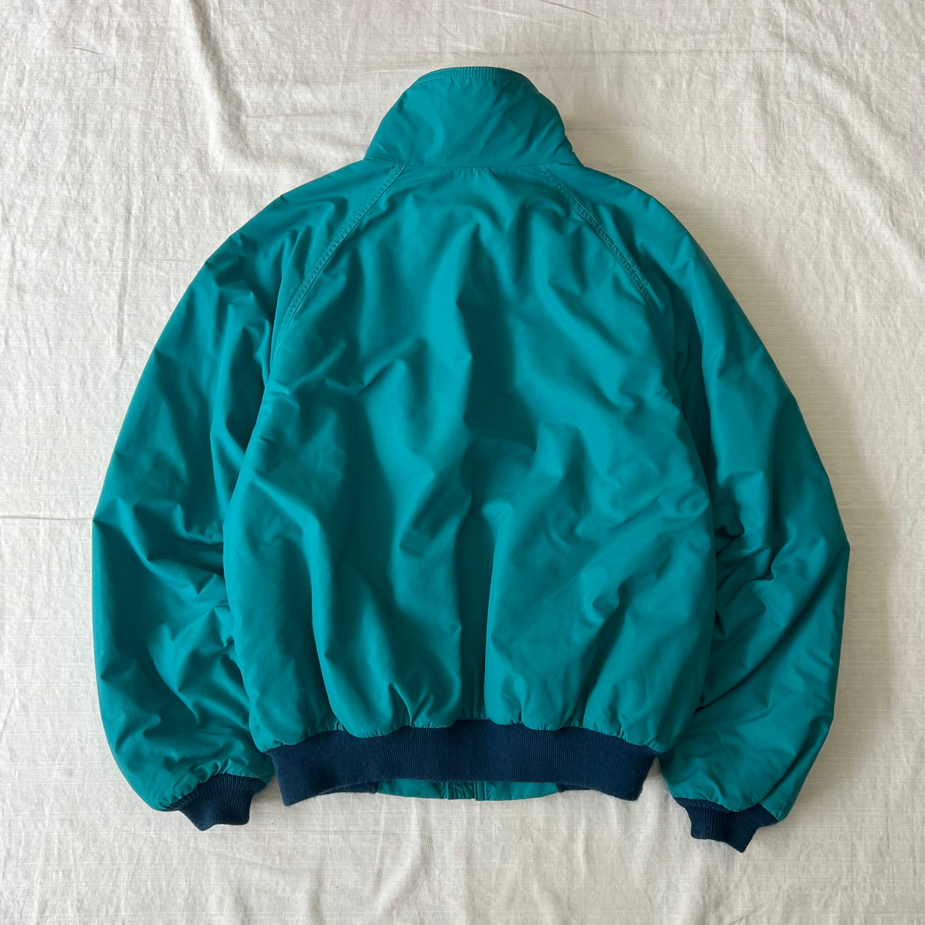 90's USA製 L.L.Bean ウォームアップジャケット メンズM ターコイズ