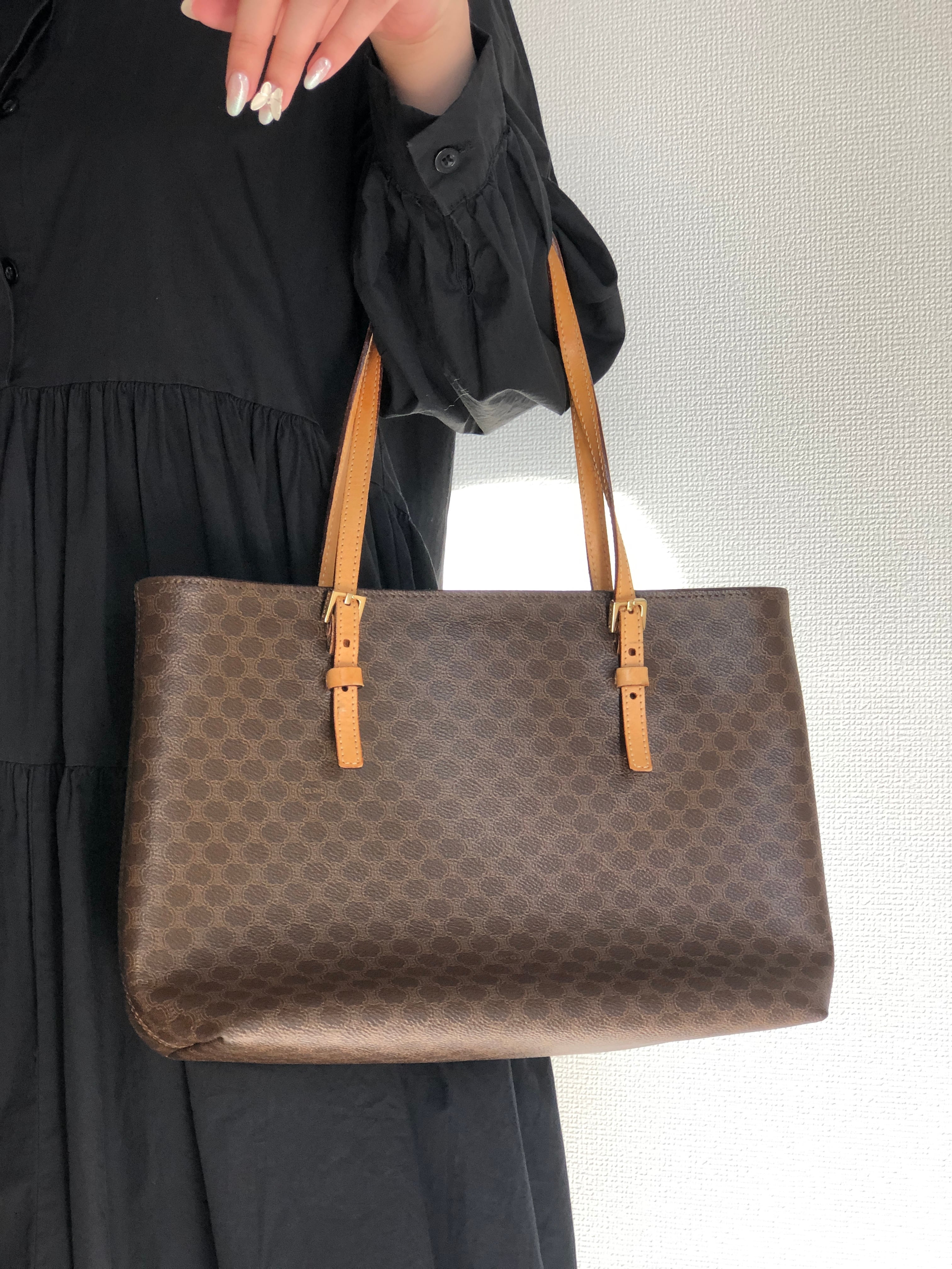 CELINE セリーヌ マカダム A4 トートバッグ ブラウン vintage