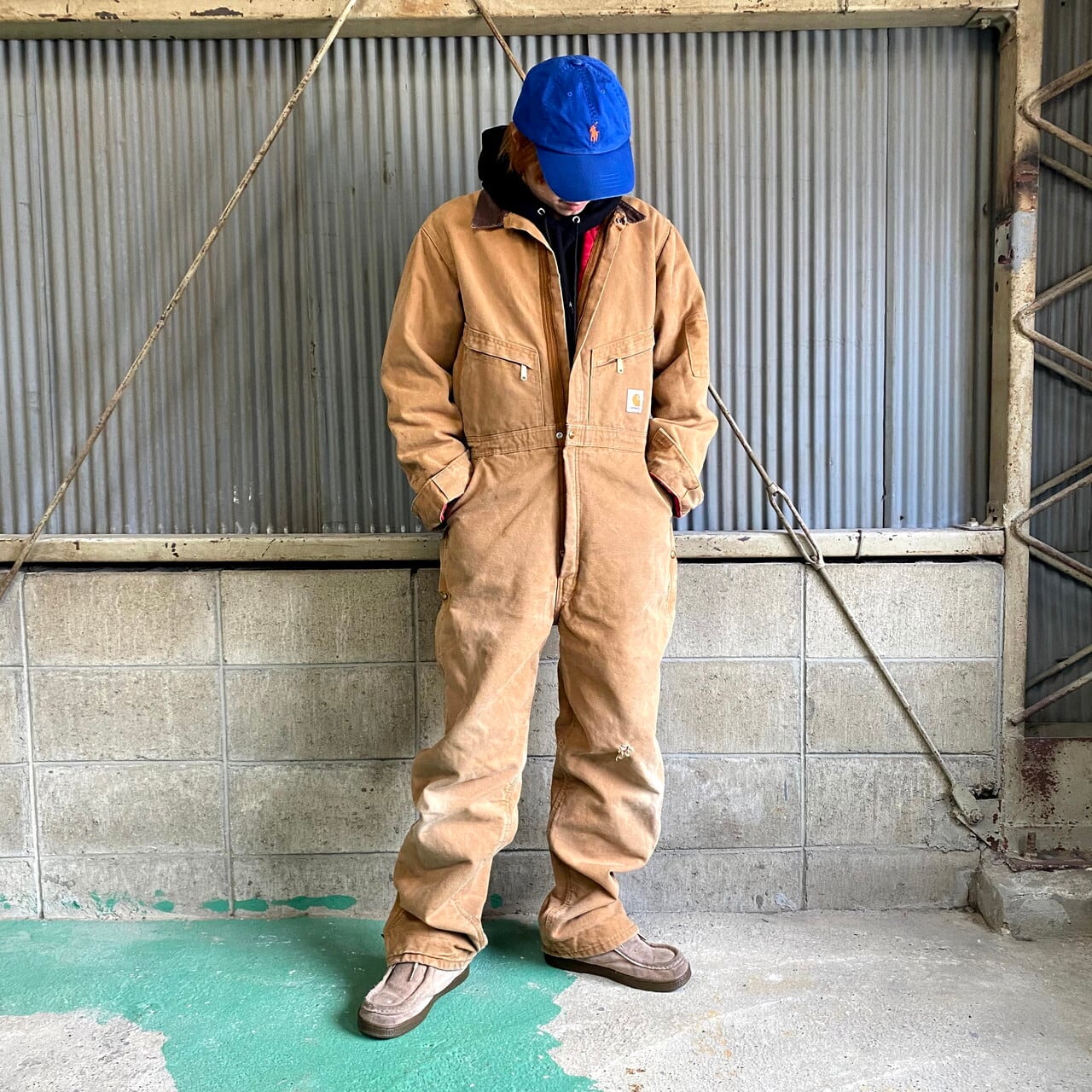 80年代 USA製 Carhartt カーハート ダック地 つなぎ メンズW40T 古着