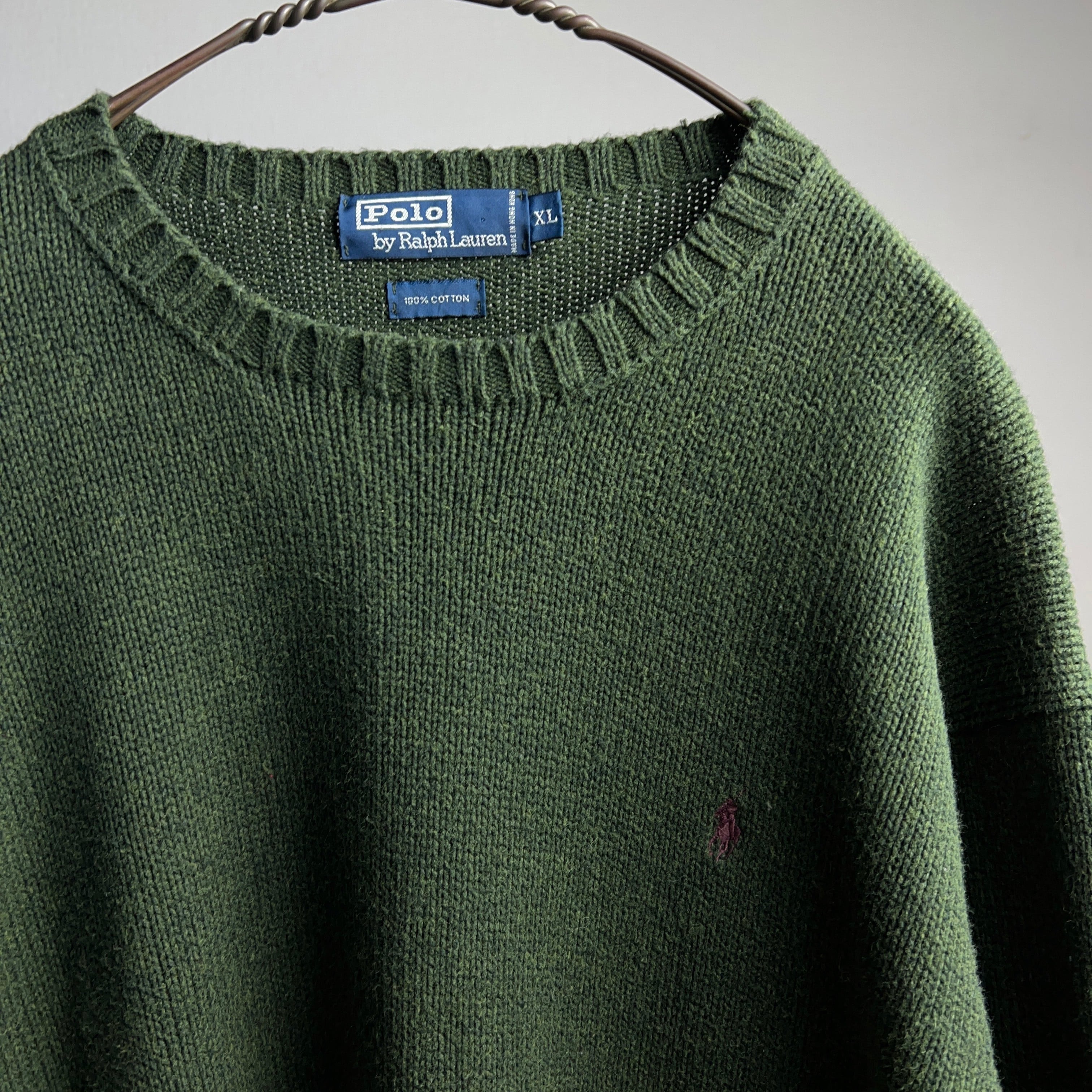 Polo by Ralph Lauren” Cotton Knit Sweater SIZE XL ポロラルフ