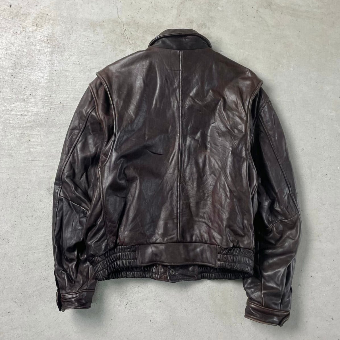 80年代 BANANA REPUBLIC TRAVEL バナナリパブリック レザーブルゾン