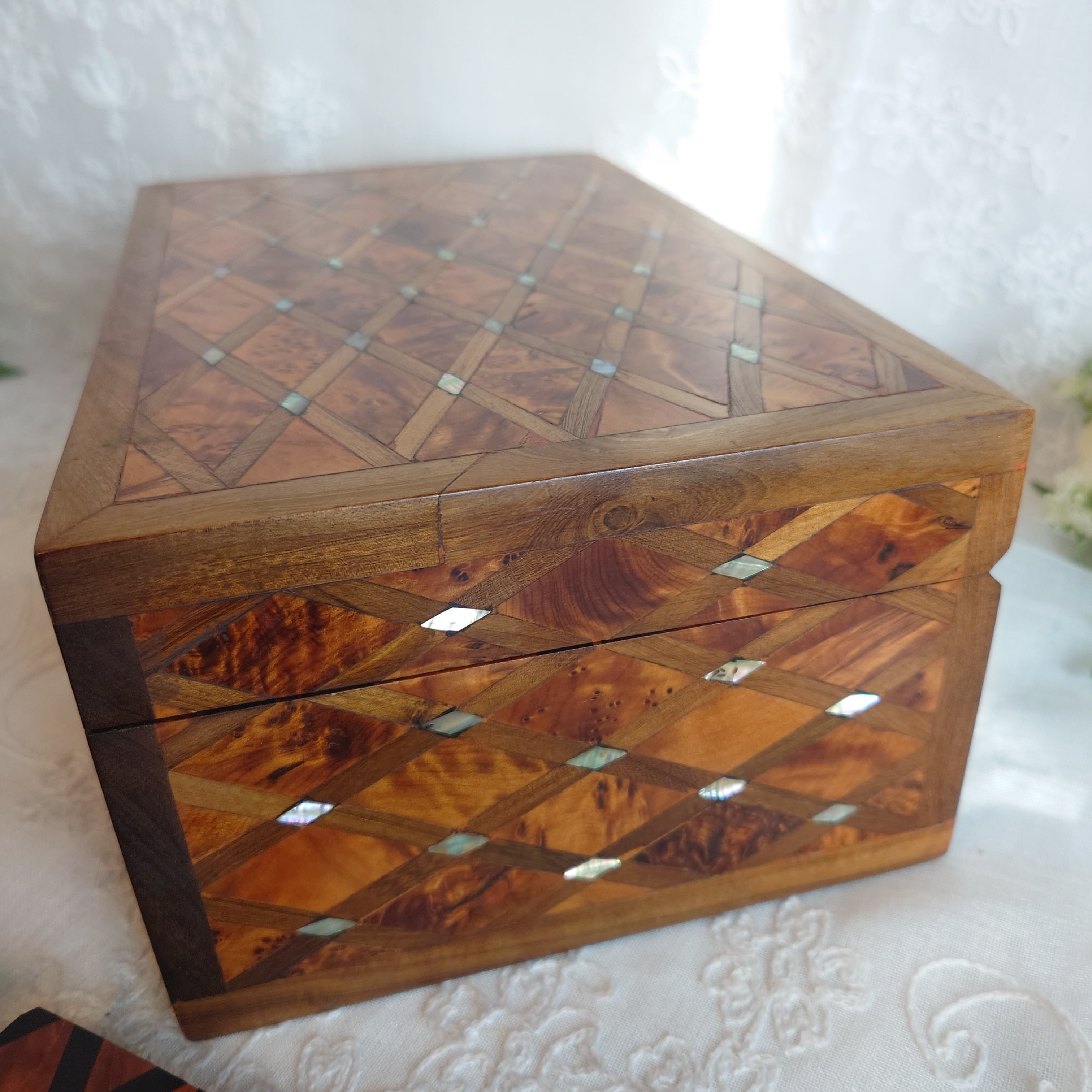 イギリス ティーキャディーボックス ウォールナット | アンティーク