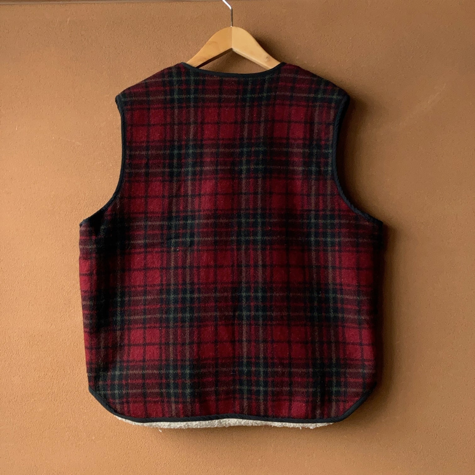 WOOLRICH ウールチェックベスト 裏ボア タータンチェック 【1203A02