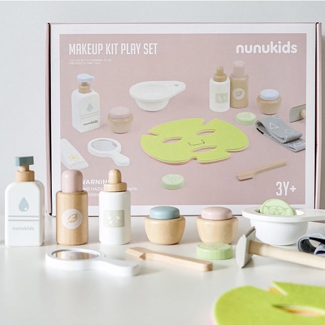 スキンケアセット木製おもちゃ メイクアップごっこ遊び シートマスク