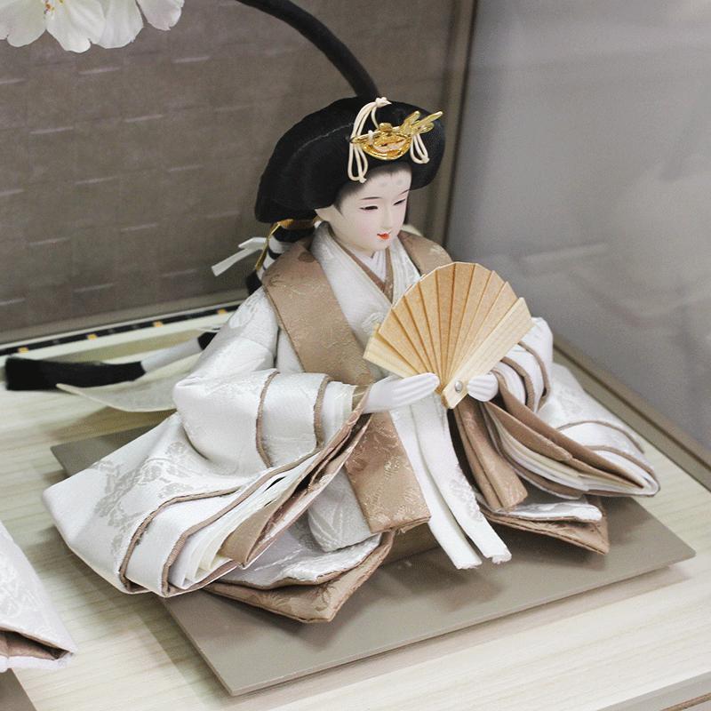 雛人形 平安豊久 萌花 親王 間接照明付き アクリル ケース飾