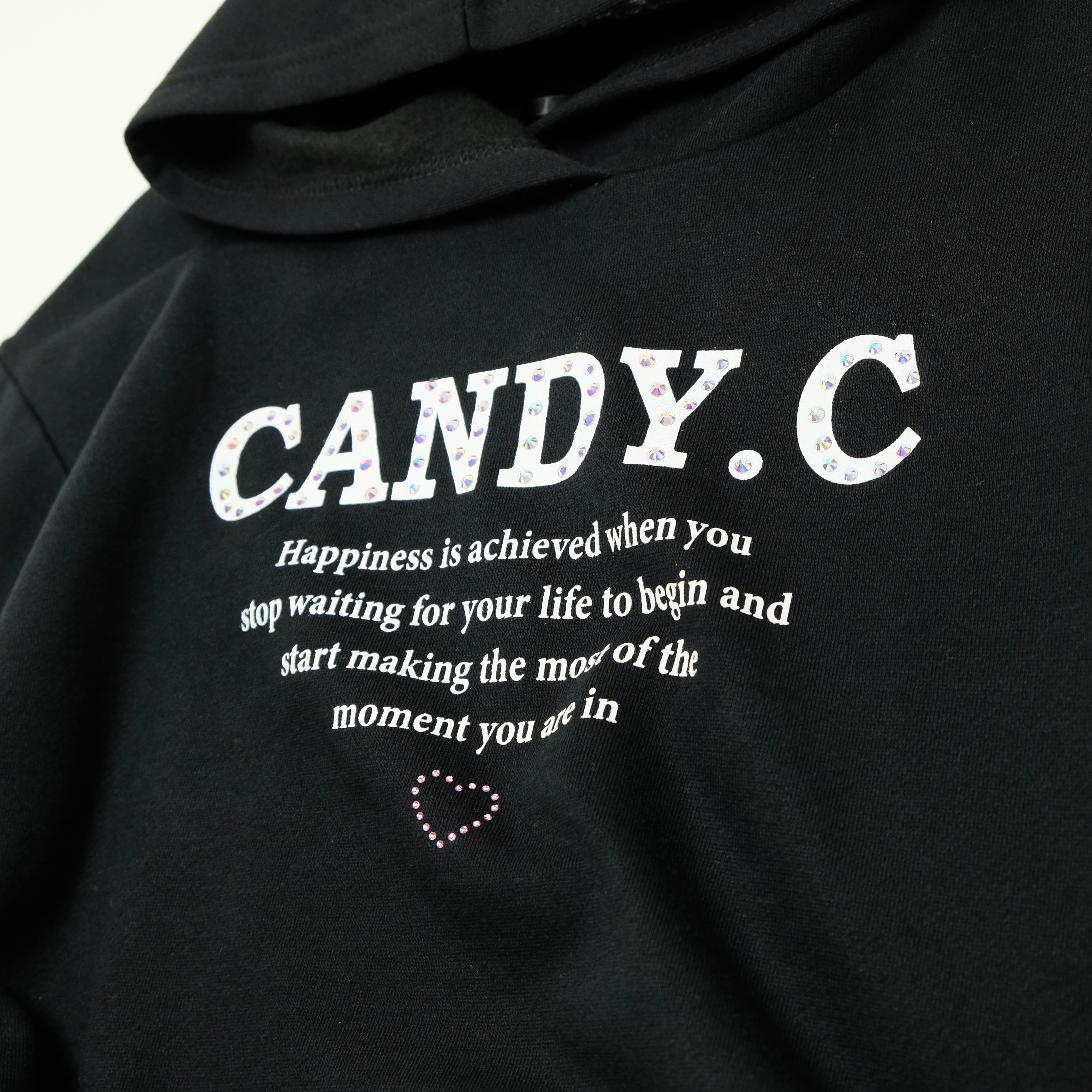 ラインストーンロゴパーカー(202469) | Candychuu 公式ONLINE SHOP