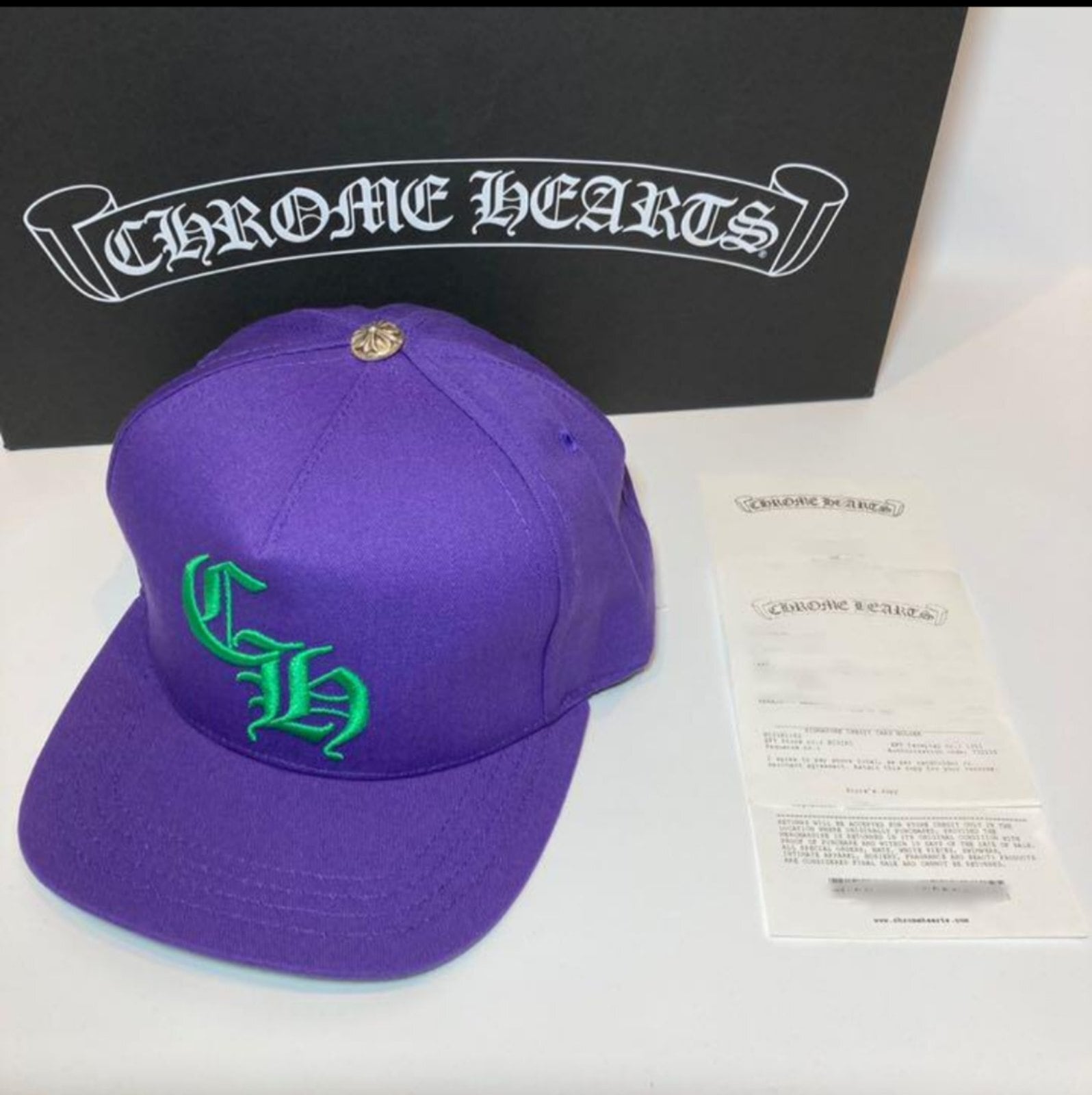 CHROME HEARTS クロムハーツ CH ベースボール キャップ パープル