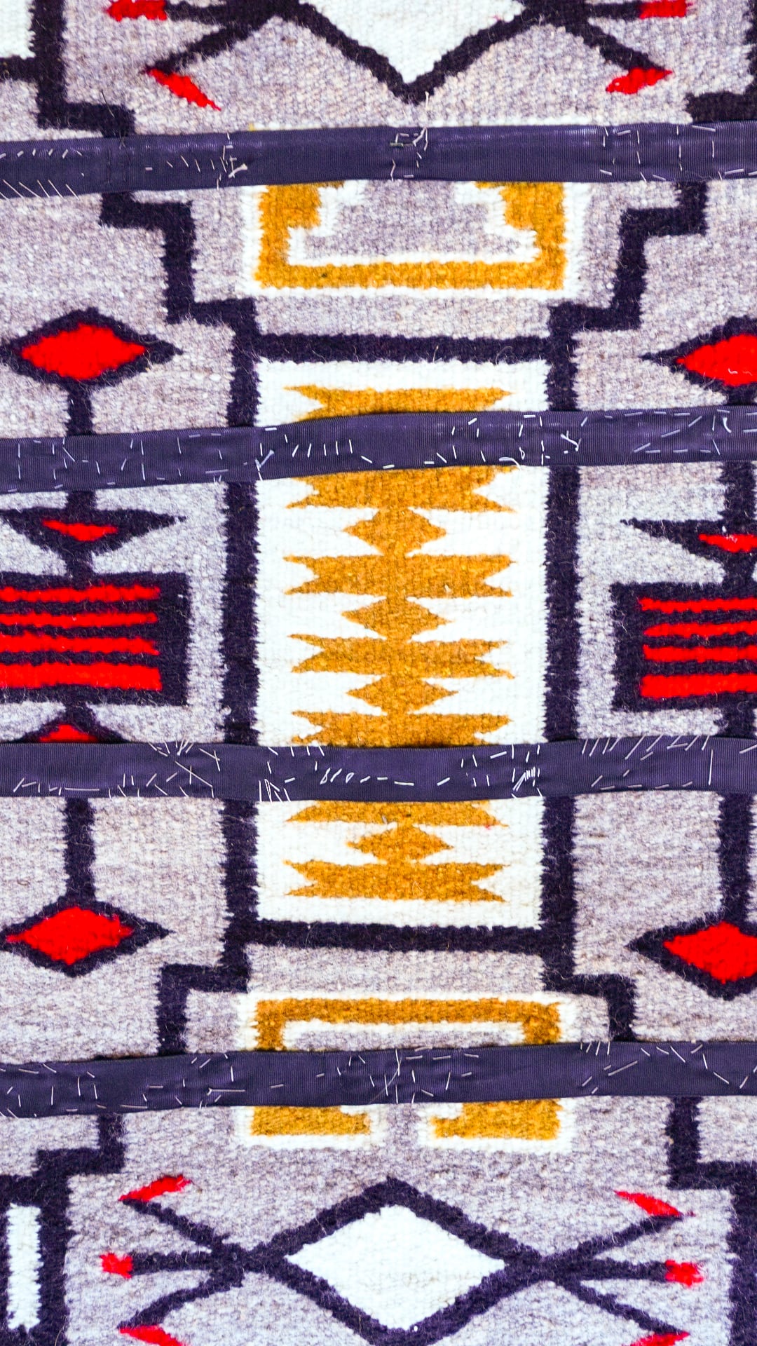 VINTAGE】ナバホ ストーム柄 ラグ 《ネイティブアメリカン ウール