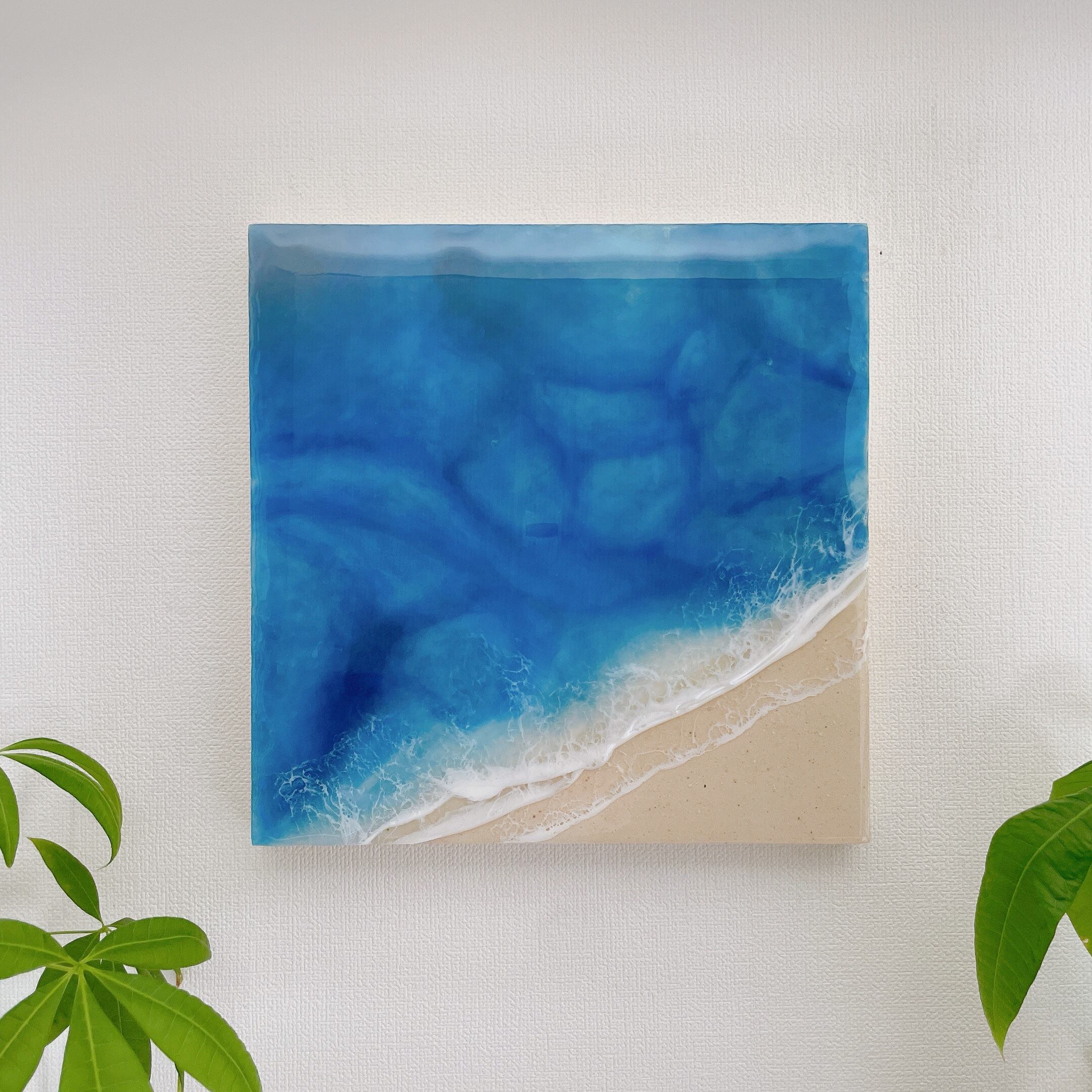 How deep is you? レジン波アート オーシャンアート 海の絵 | Pinoxy