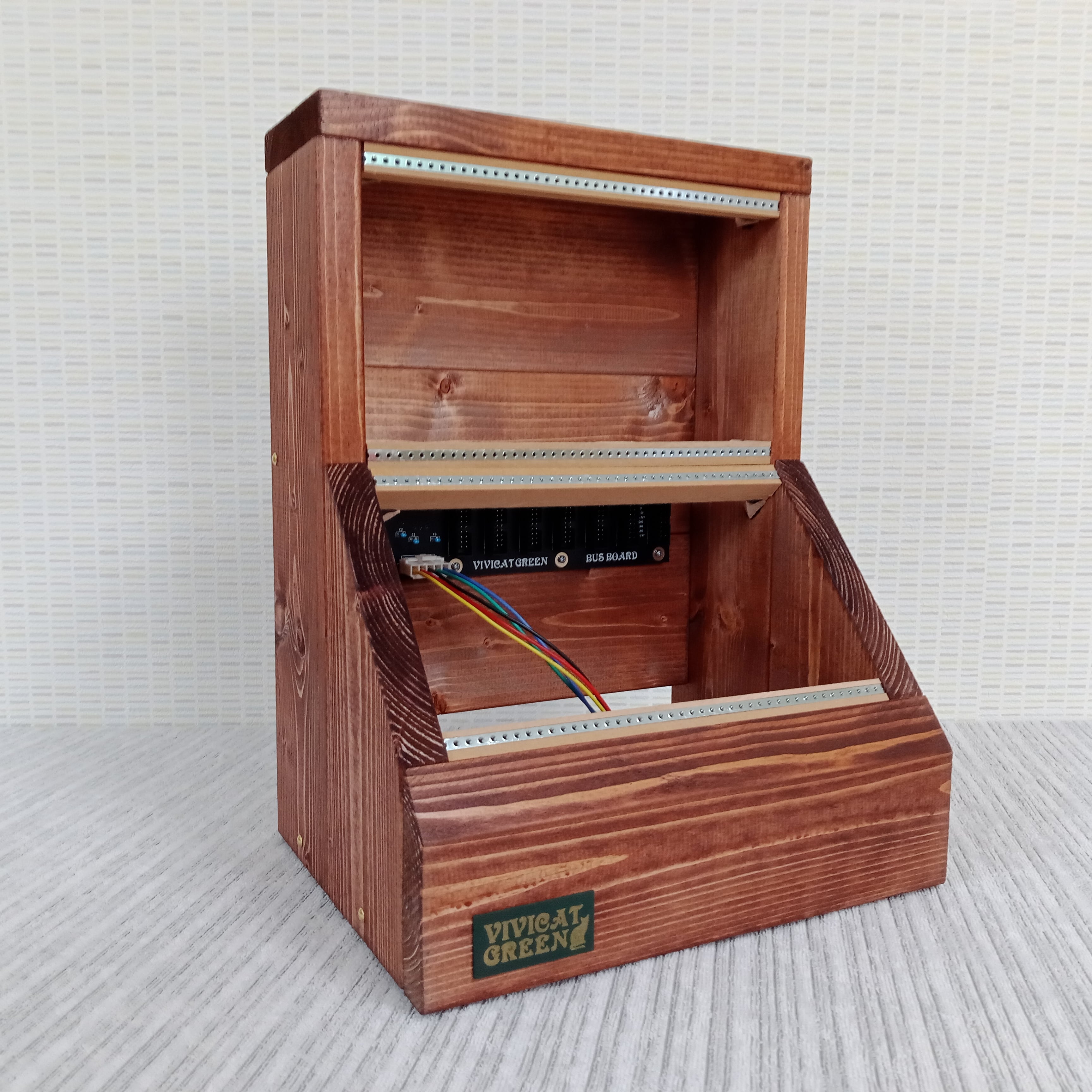 Stationery Case 据え置き型 | Vivicat Green モジュラーシンセ用木製