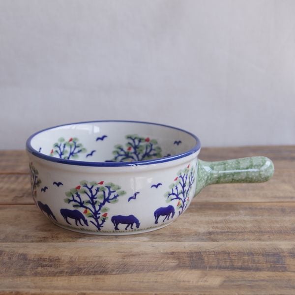 新品】 ポーランド食器 ポーリッシュポタリー 持ち手付き ボウル