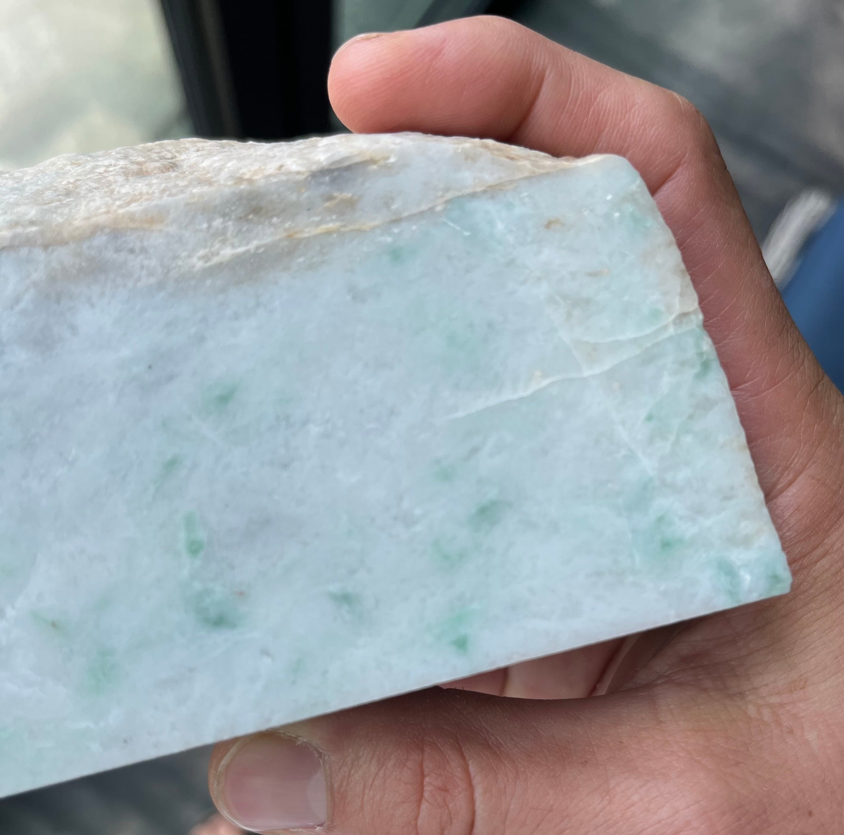 武藤玄功作 糸魚川翡翠 特大40mm勾玉 白色美石 | グローバルポケット