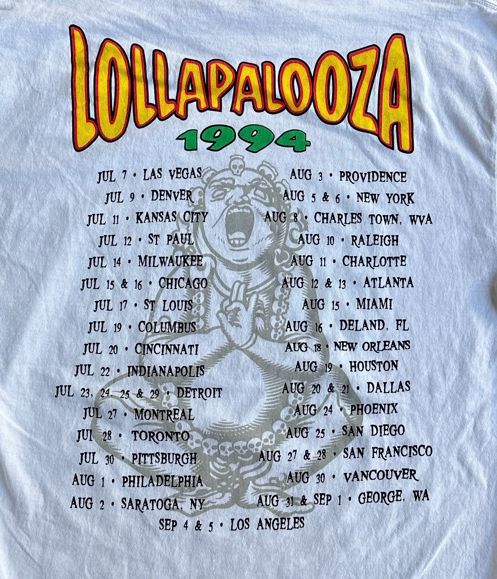 Lollapalooza- Vintage 90s XL Rock Fes T-shirt | BEGGARS BANQUET