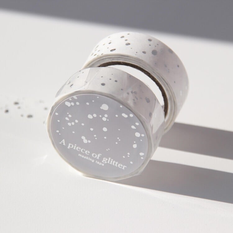 BOKI】マスキングテープ A Piece of Glitter Silver Foil Masking Tape