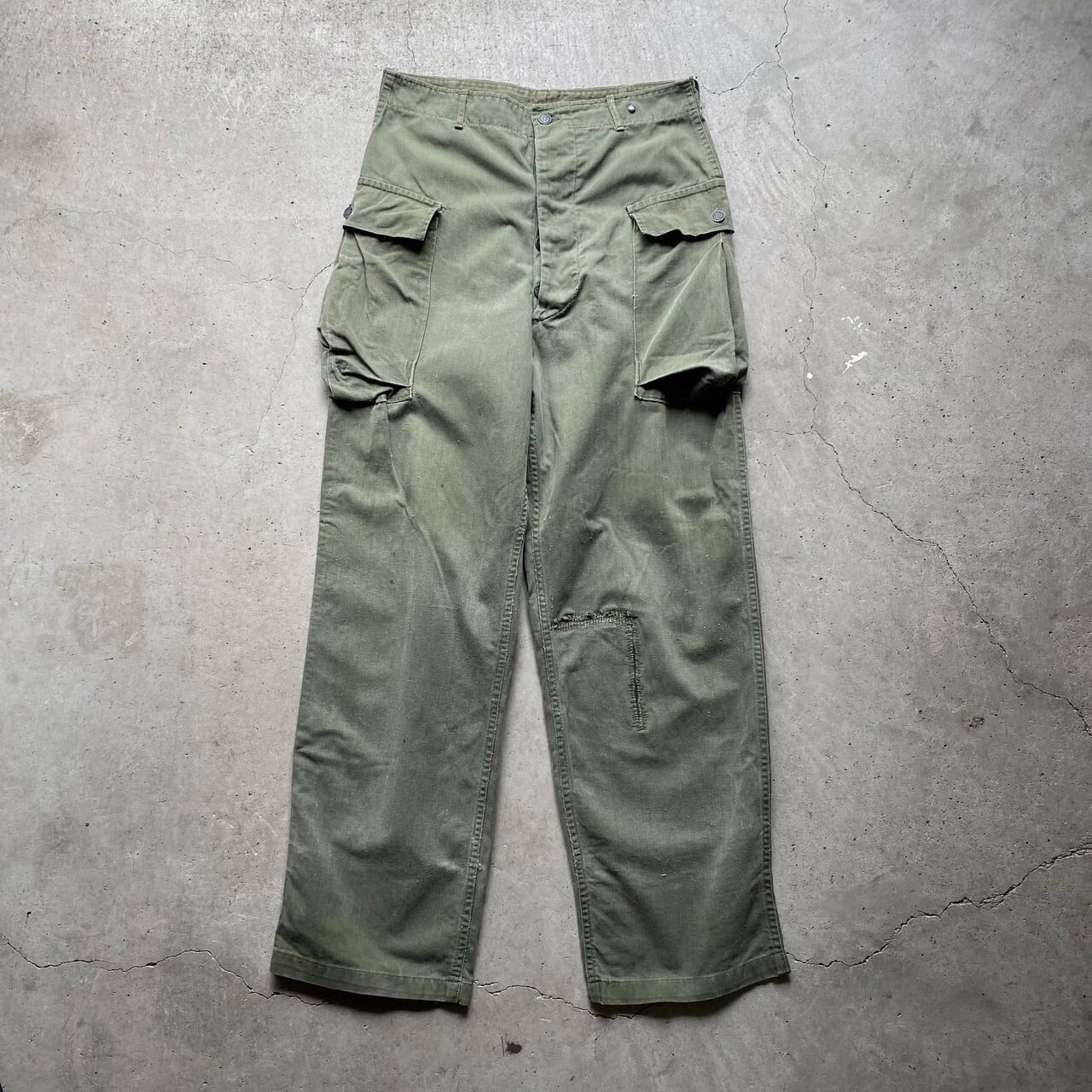 40年代 U.S.ARMY M-43 13スターボタン HBT カーゴパンツ メンズW34 L32
