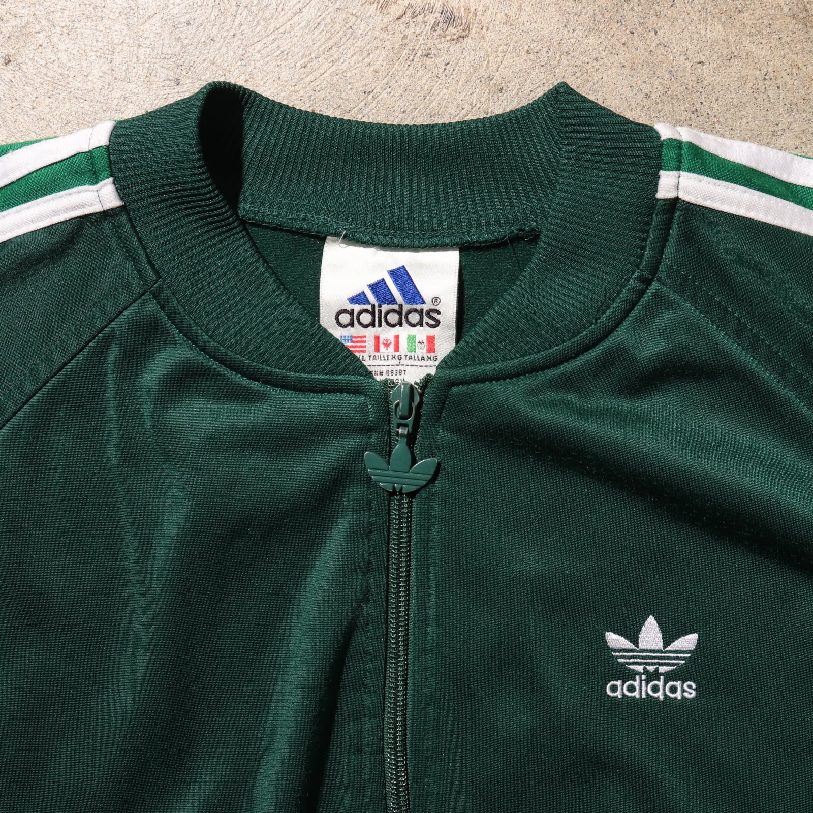 美品 90s XL adidas トラックジャケット アディダス 緑 グリーン