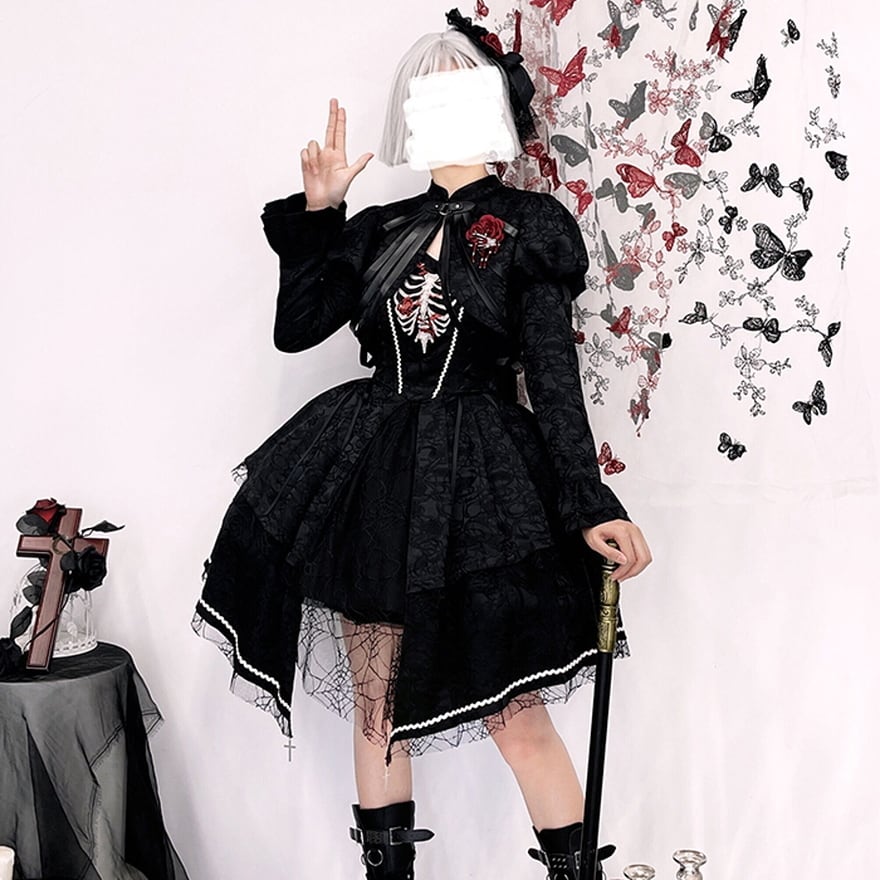 SEASONZ ロリータブランド Alice ゴスロリ セットアップ ボレロ JSK