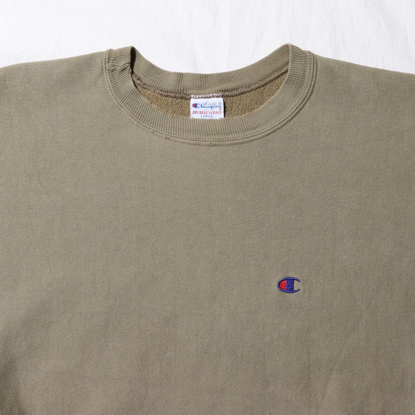 美品 L USA 90s オリーブ無地 Champion Reverse weave リバース