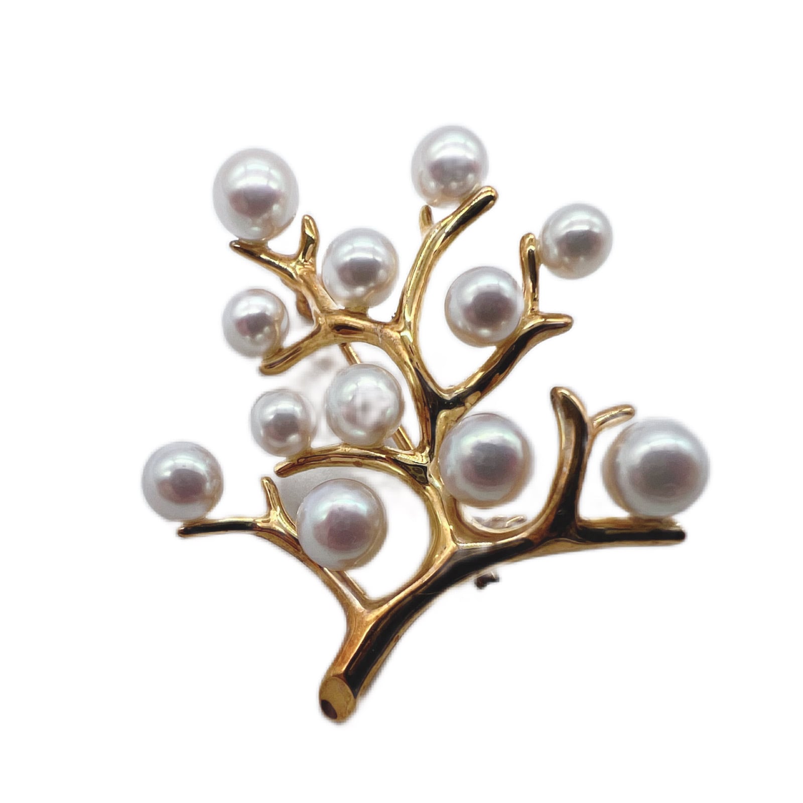 MIKIMOTO】ミキモト 幸福の木 ブローチ K18 | Regalia.japan