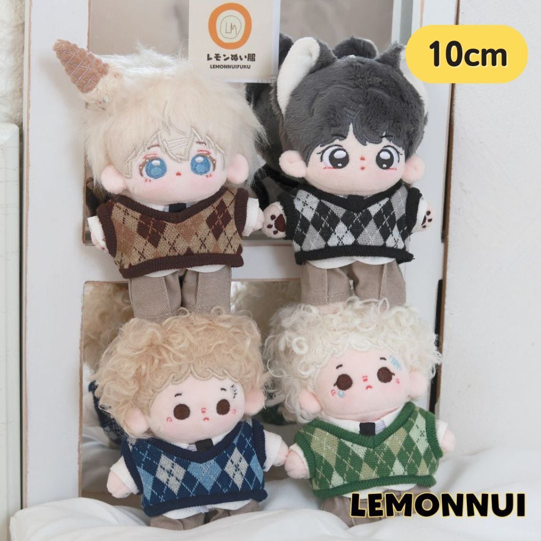 10cm 着せ替え ぬいぐるみ服 ちびぬい 学院 推し活 推しぬい 綿人形