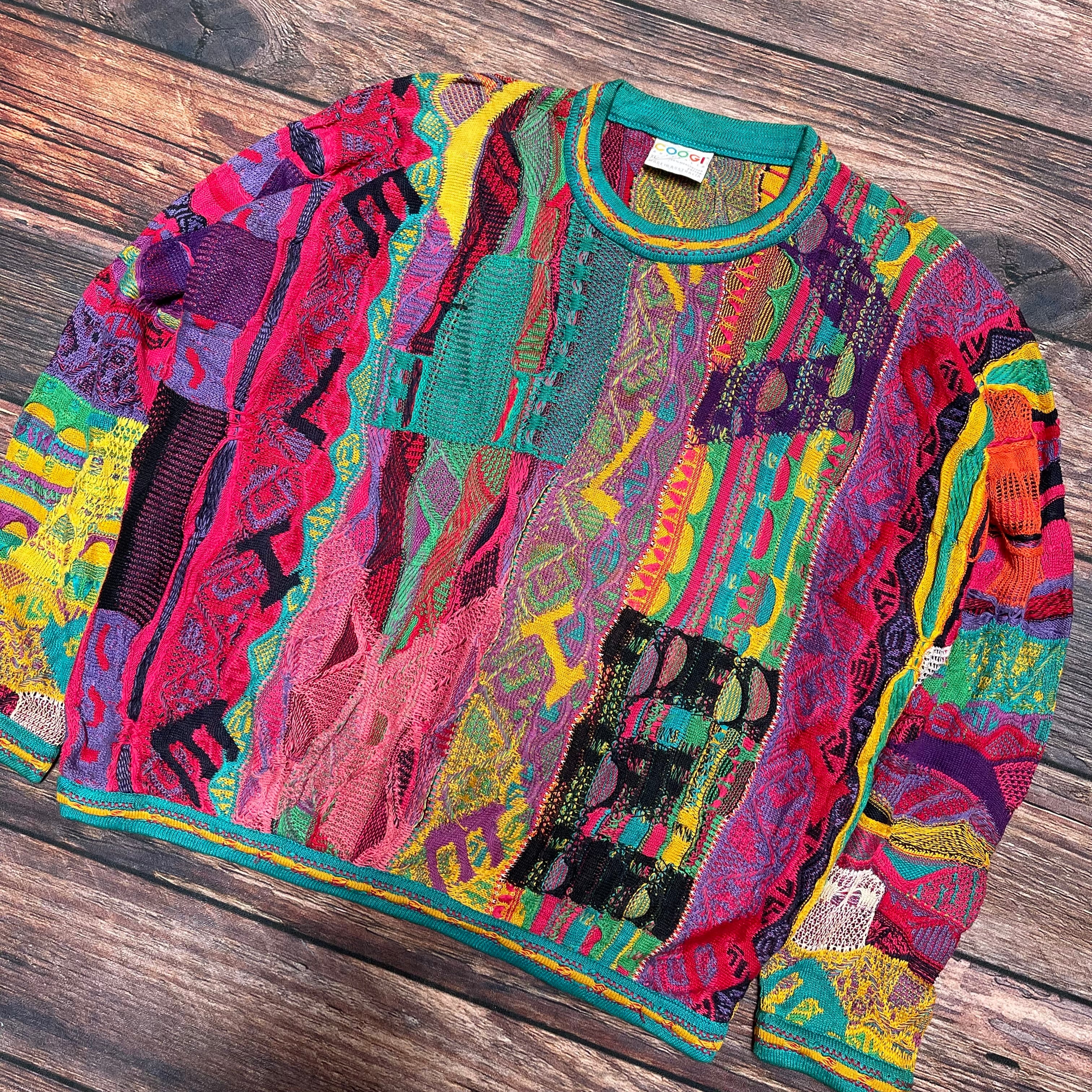 COOGI 3Dセーター ニット XL | 古着屋DIGDIG