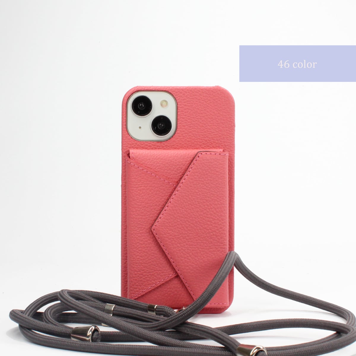 シボ型押し】フリーポケットケース ストラップコード | leschériet