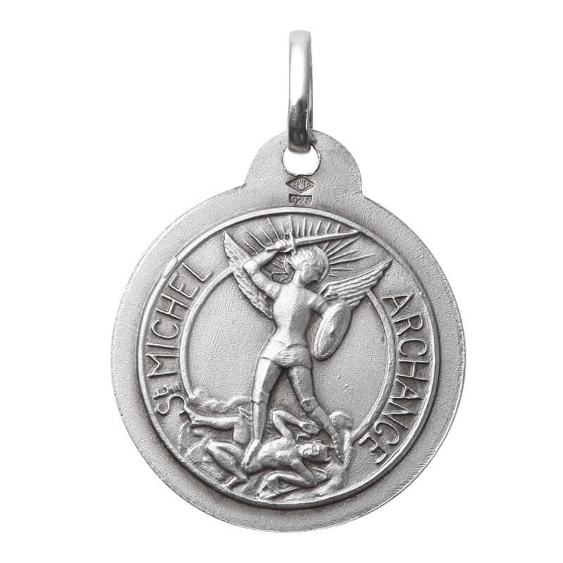 シルバー925】ジャンヌダルクと大天使ミカエルのメダイユ フランス教会