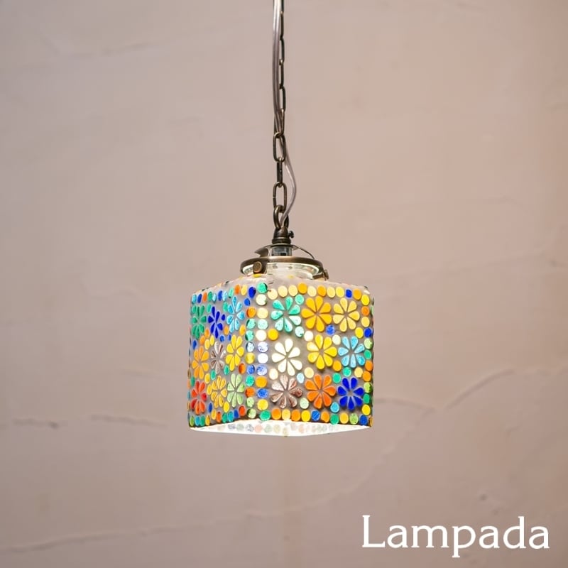 新洋電気〕 IDP705 インド・モザイクガラス ペンダントライト（四角形