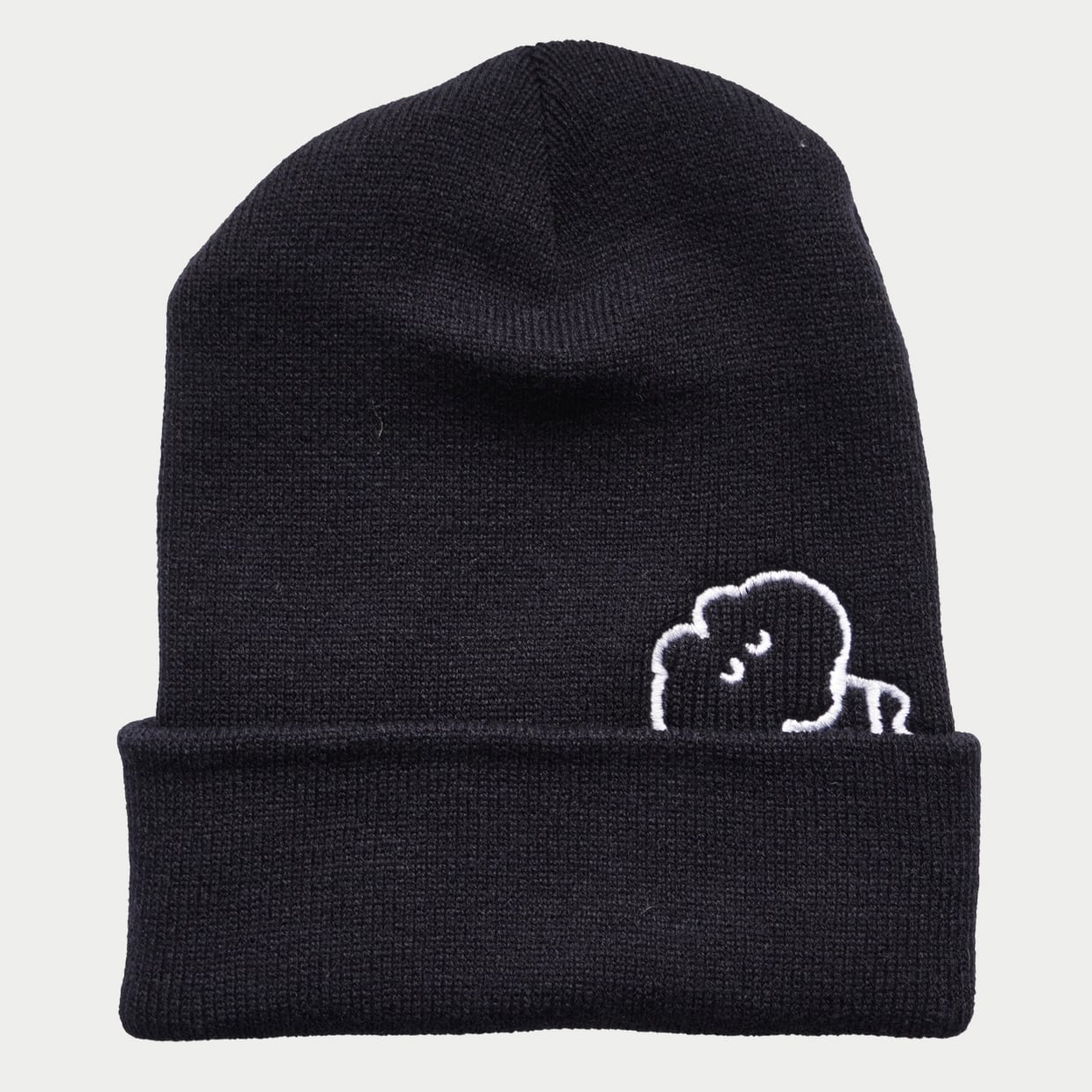 眠りウサのニット帽 / ブラック (MK-417) | もくもくちゃん公式
