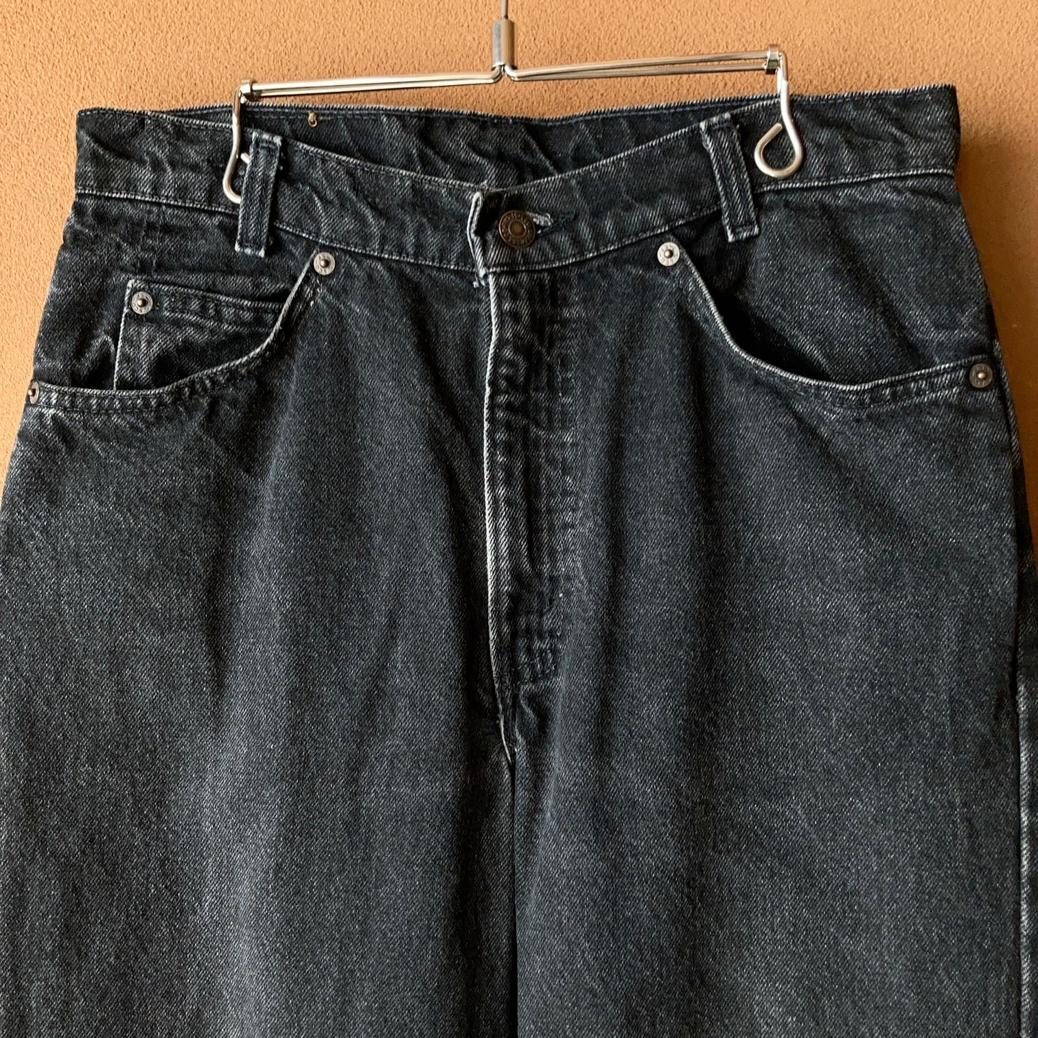 90's Levi's 550 STUDENT 後染めブラックデニム USA製 W30 L32