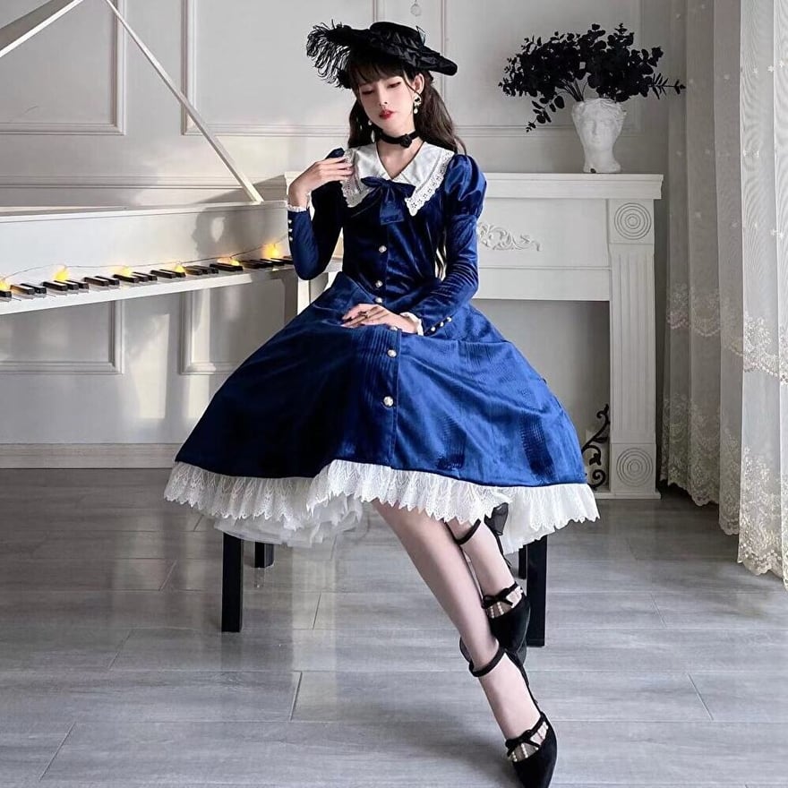 SEASONZ クラロリ ドレス ロング丈 レース クラシカル 上品 高級感