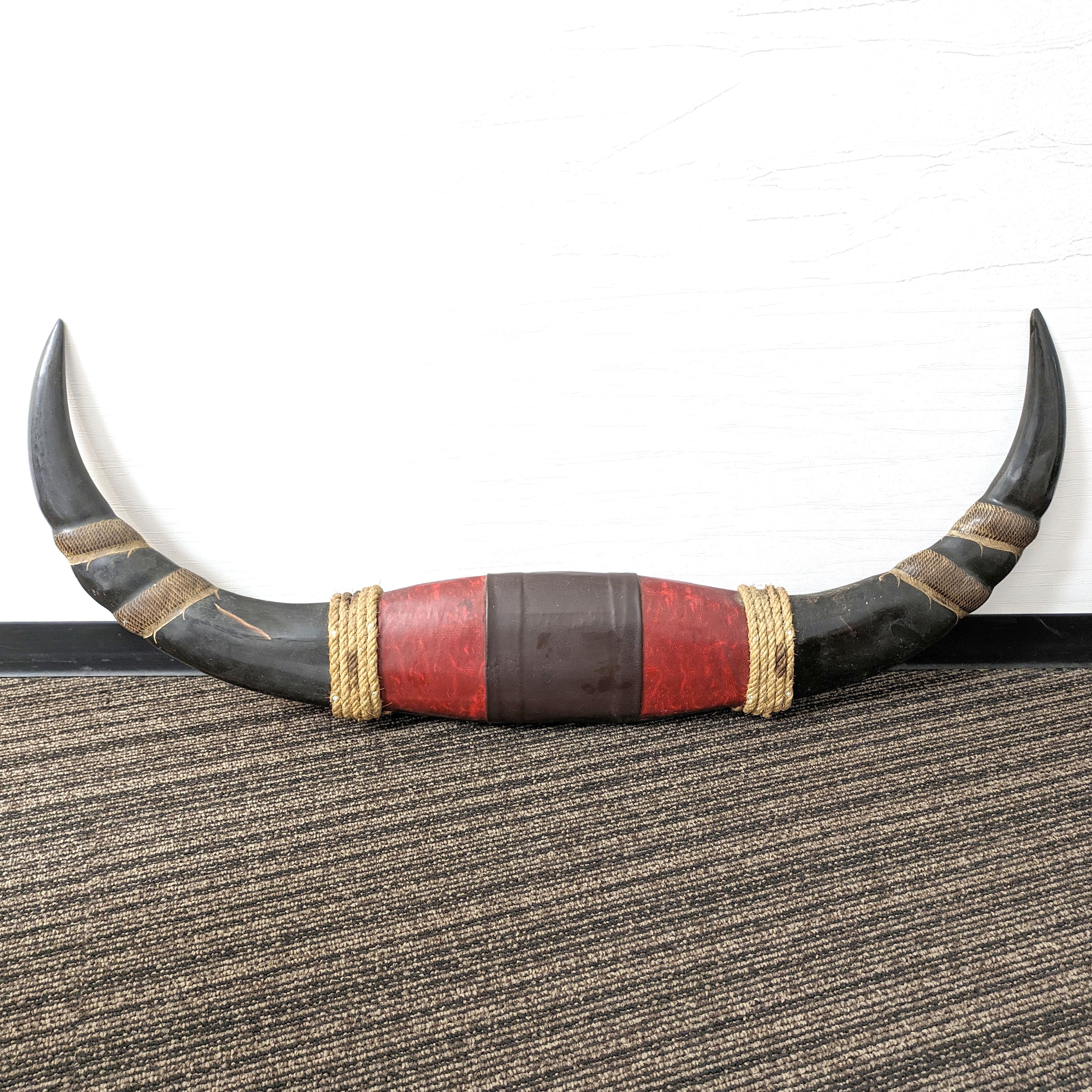 水牛角・彫刻・龍・置物・インテリア・No.240222-26・梱包サイズ140