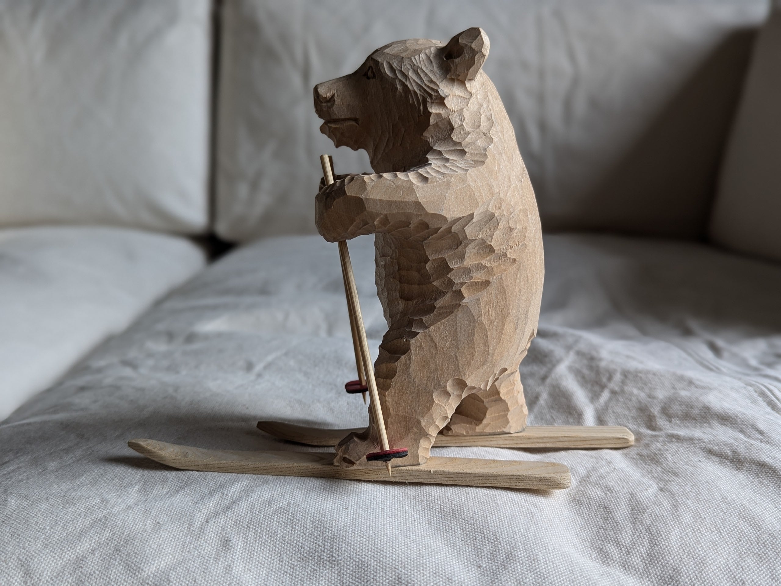 上西捷敏 スキー熊 #1 | 木彫りの熊 | inoya | Basic Life Store