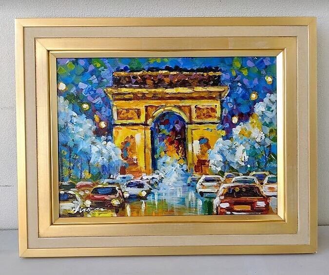 真作 立川広己「広告のある壁」油彩 自由美術協会会員 一枚の絵人気