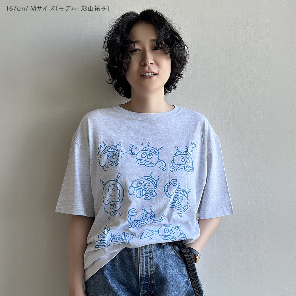 ブラックホールくん ビッグシルエットTシャツ·アッシュ（販売期間限定