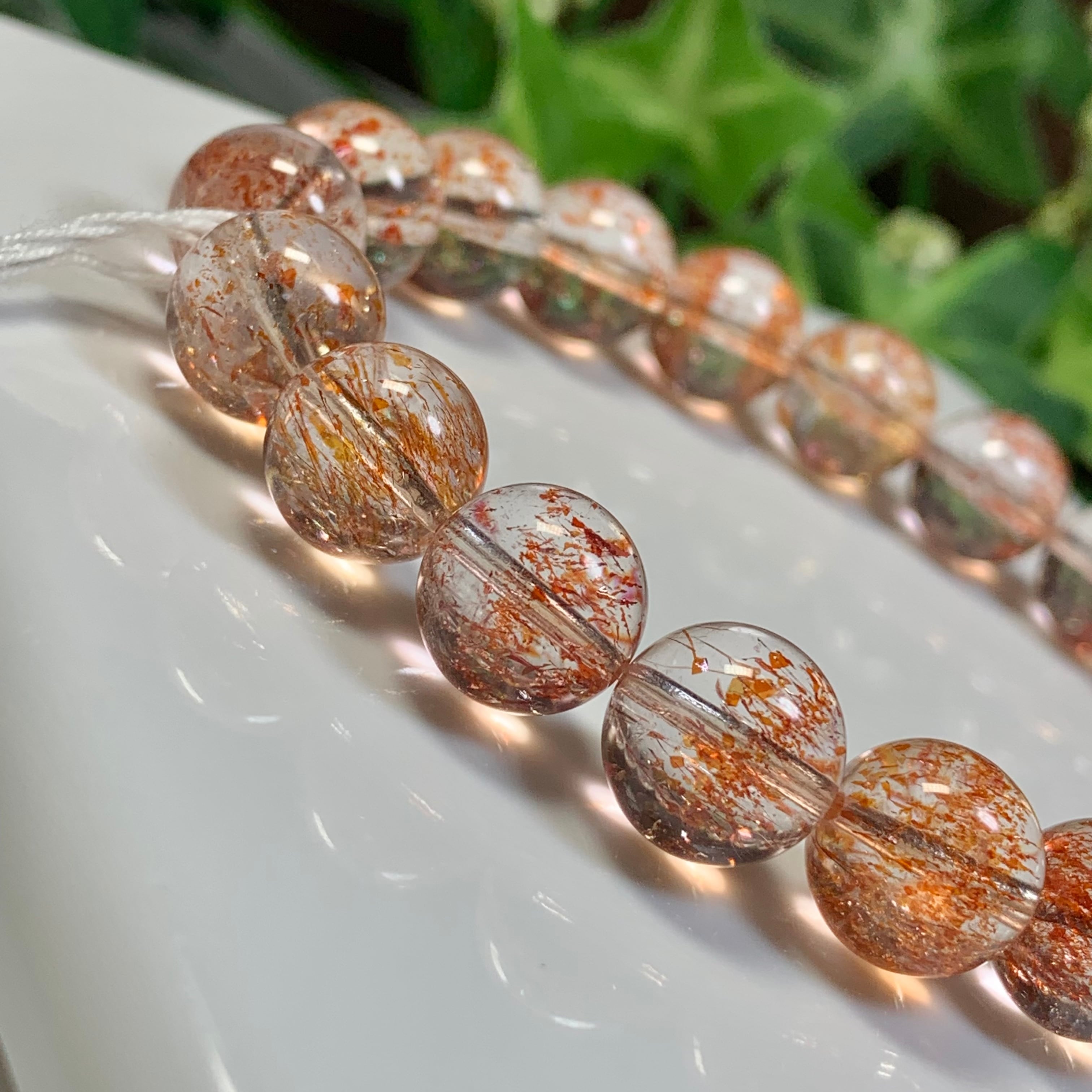 オレンジレピドクロサイトインクォーツ・ブレスレット | Naturaltreasure