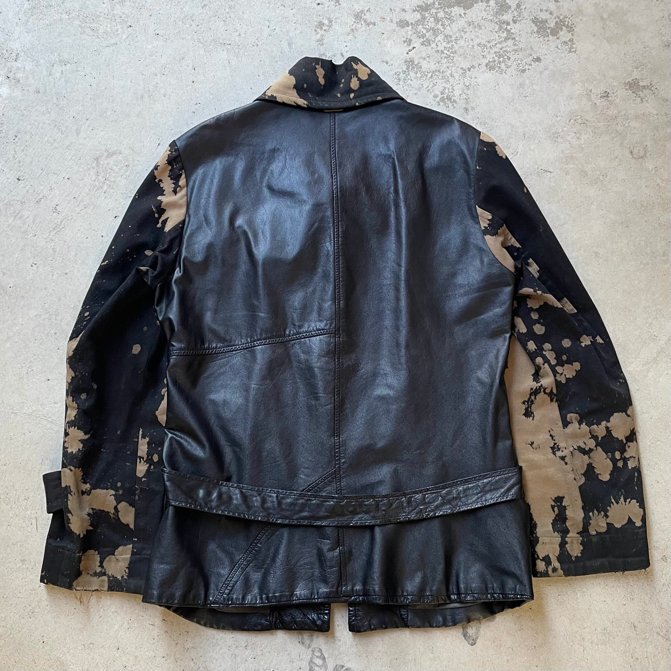 97aw UNDERCOVER “ Leaf期 “ docking leather jacket | JESUS ARTOIS