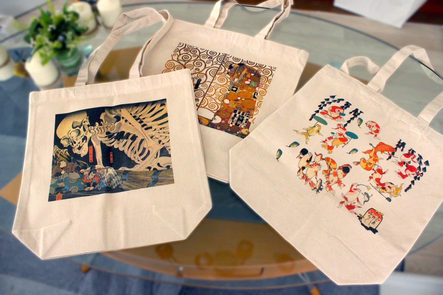 トートバック】 歌川国芳 ☆浮世絵☆ 妖怪 相馬の古内裏 がしゃどくろ