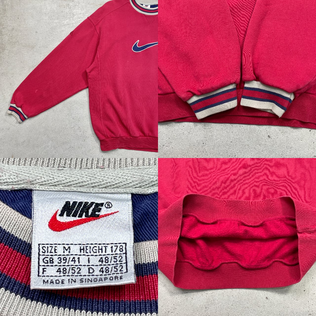 90年代 NIKE ナイキ スウェットシャツ ビッグスウォッシュロゴ刺繍