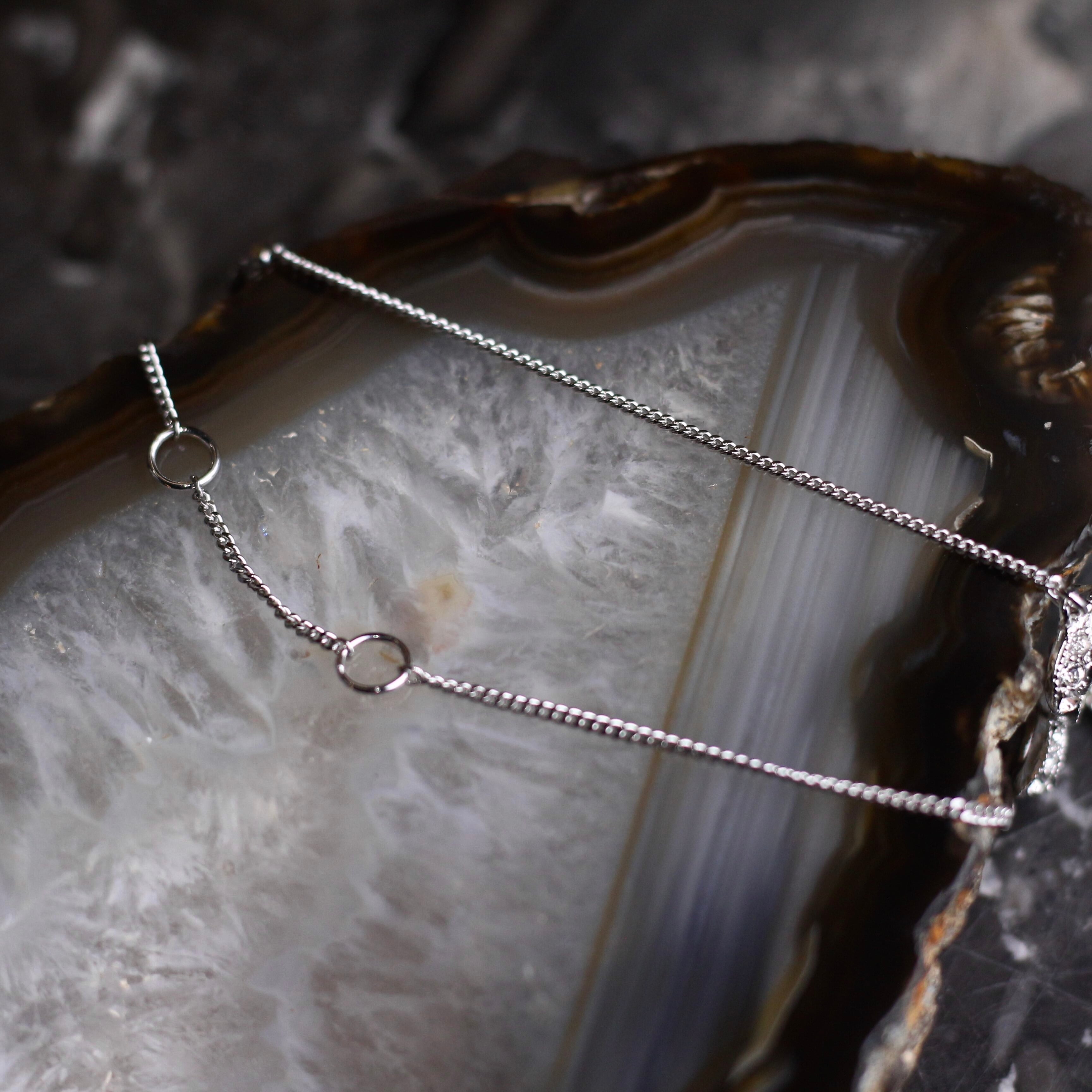 Christian Dior LOGO TEAR DROP RIBBON DESIGN CHAIN BRACELET