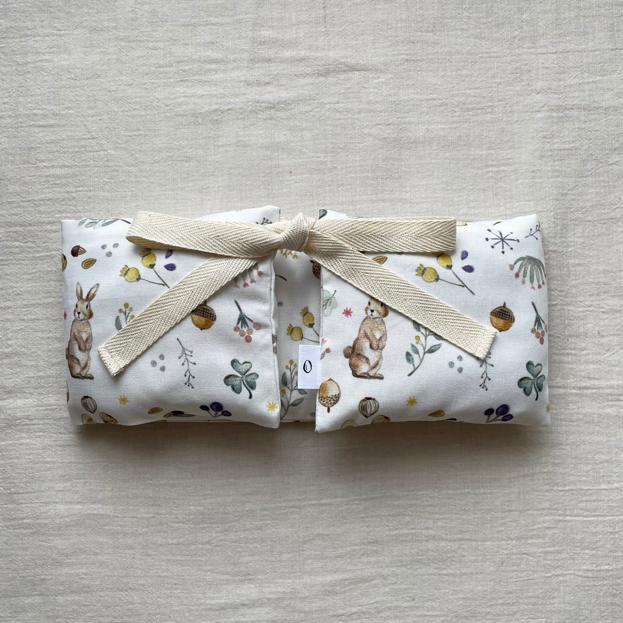 首・肩用》米ぬか・玄米カイロ（選べるハーブ）Fields Rabbit柄 カバー