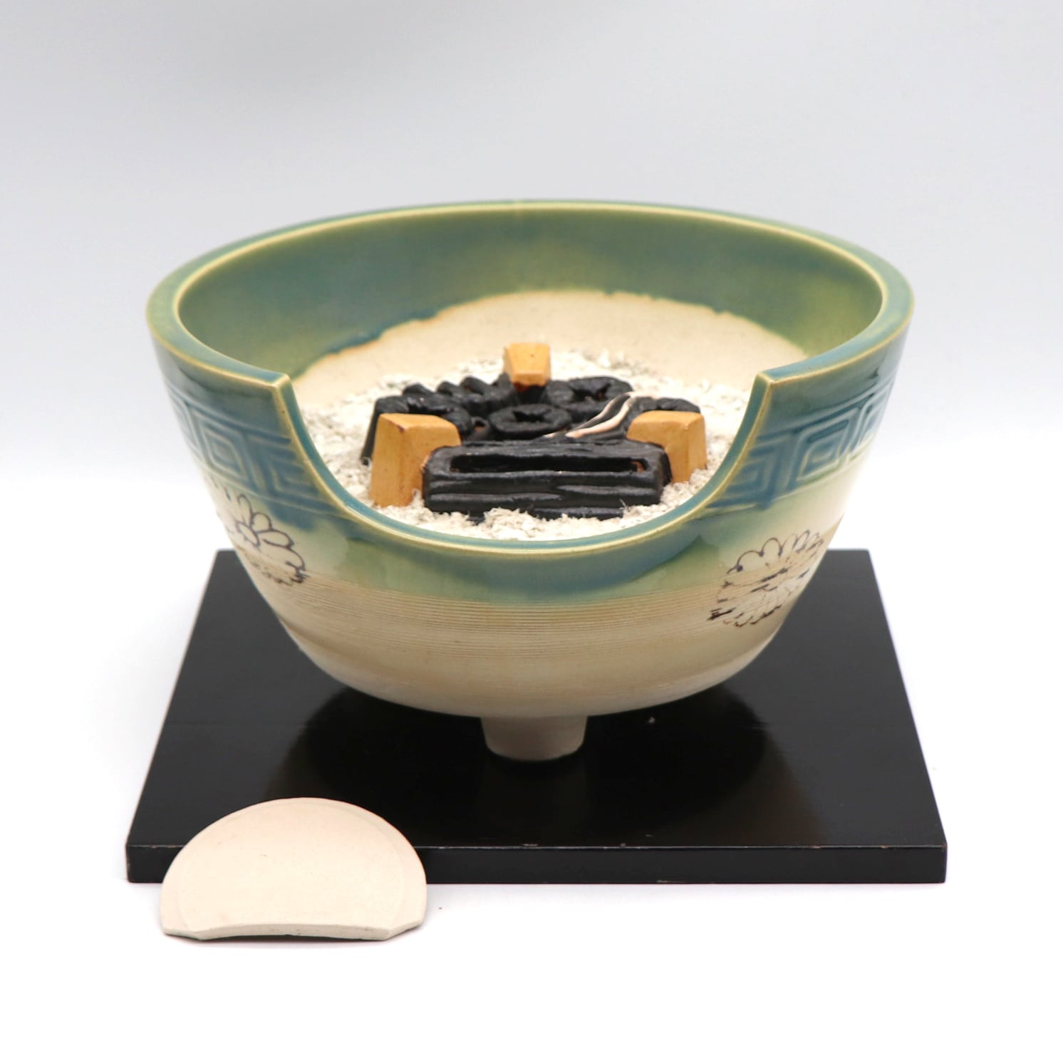 初売り 株創功野々田 茶道具 風炉 電熱 敷板真塗 株創功野々田 茶道具