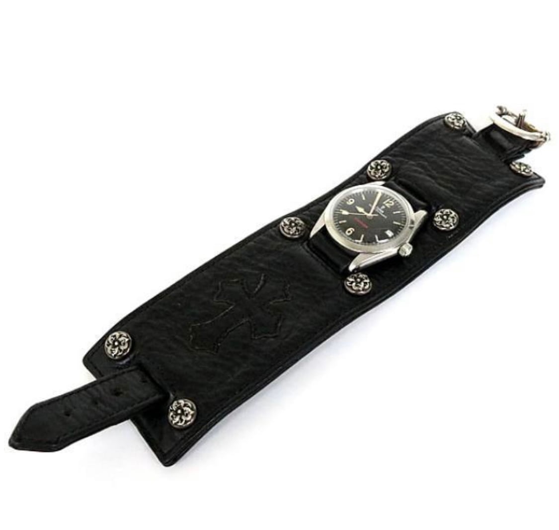 CHROME HEARTS クロムハーツ ガンスリンガー レザー ウォッチ バンド